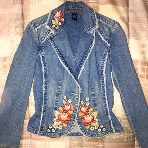 Vintage Flower Jean Jacket